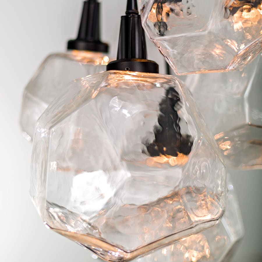 Hammerton Studio Gem 18" Wide 6 Light Hand Blown Glass LED Pendant Cluster