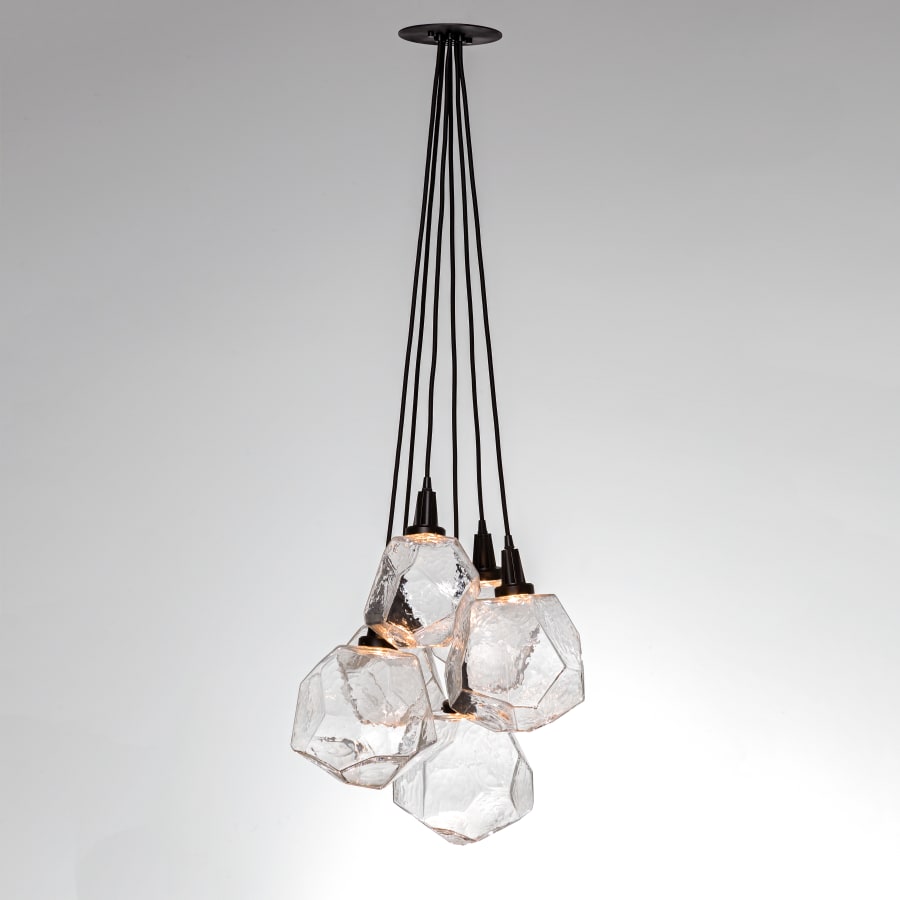 Hammerton Studio Gem 18" Wide 6 Light Hand Blown Glass LED Pendant Cluster