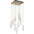 Hammerton Studio Aalto 27" Wide Artisan Crafted Geometric Optic Glass 9 Light Pendant