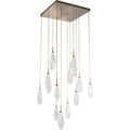 Hammerton Studio Aalto 33" Wide Artisan Crafted Geometric Optic Glass 12 Light Pendant