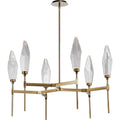 Hammerton Studio Rock Crystal 37" Wide 6 Light Hand Blown Glass LED Chandelier