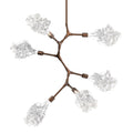 Hammerton Studio Blossom 32" Wide 6 Light LED Abstract Chandelier with Clear Blossom Blown Glass Shades