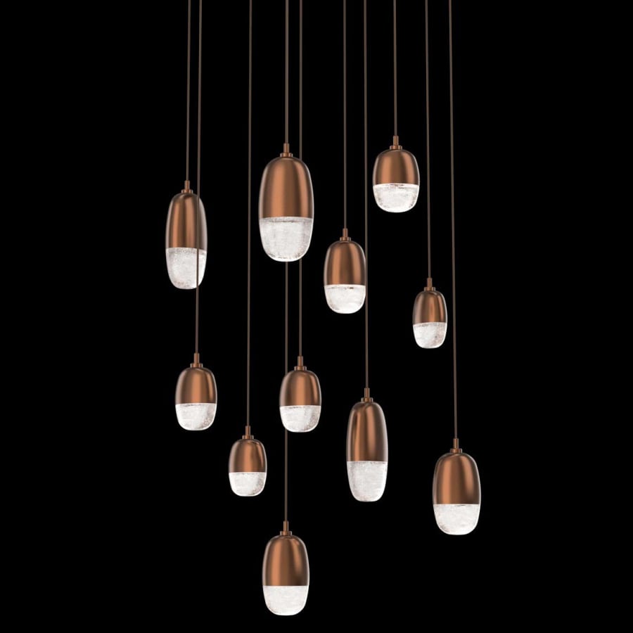 Hammerton Studio Pebble 11 Light 33" Wide LED Abstract Multi Light Pendant - 3000K