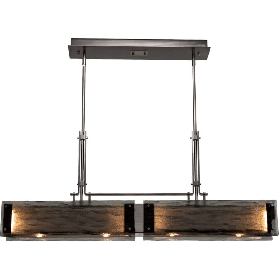 Hammerton Studio Urban Loft 44" Wide Artisan Crafted Linear Chandelier with Hand Textured Glass