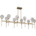 Hammerton Studio Gem 69" Wide 10 Light Hand Blown Glass LED Linear Chandelier