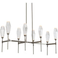 Hammerton Studio Aalto 48" Wide Artisan Crafted Geometric Optic Glass 8 Light Linear Chandelier