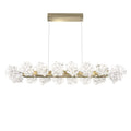 Hammerton Studio Blossom 48" Wide LED Linear Chandelier with Clear Blossom Blown Glass Shades