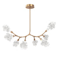 Hammerton Studio Blossom 49" Wide LED Abstract Chandelier with Clear Blossom Blown Glass Shades