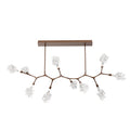 Hammerton Studio Blossom 64" Wide LED Abstract Chandelier with Clear Blossom Blown Glass Shades