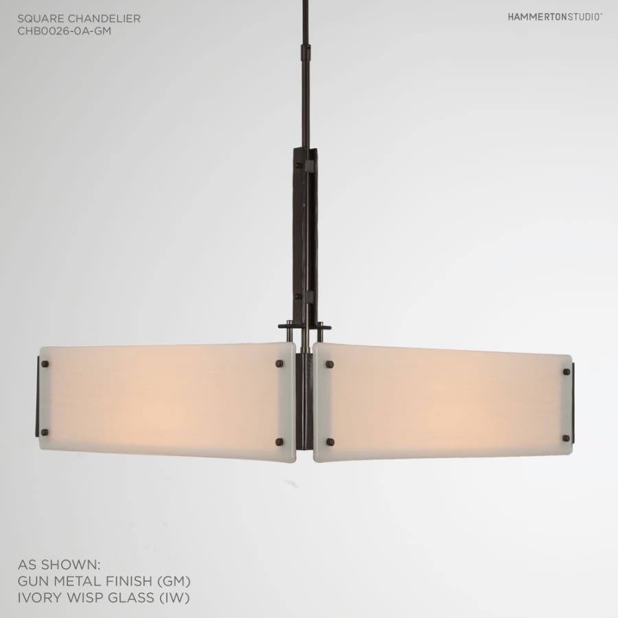 Hammerton Studio Urban Loft 24" Wide Artisan Crafted Chandelier with Hand Textured Glass