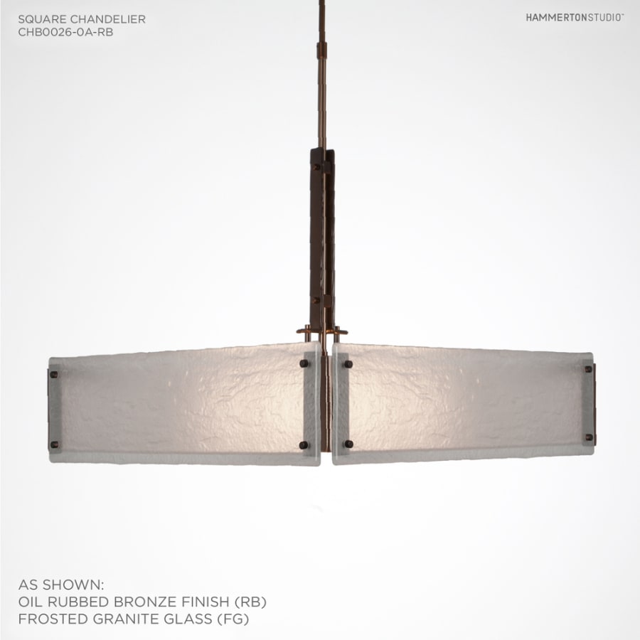 Hammerton Studio Urban Loft 24" Wide Artisan Crafted Chandelier with Hand Textured Glass