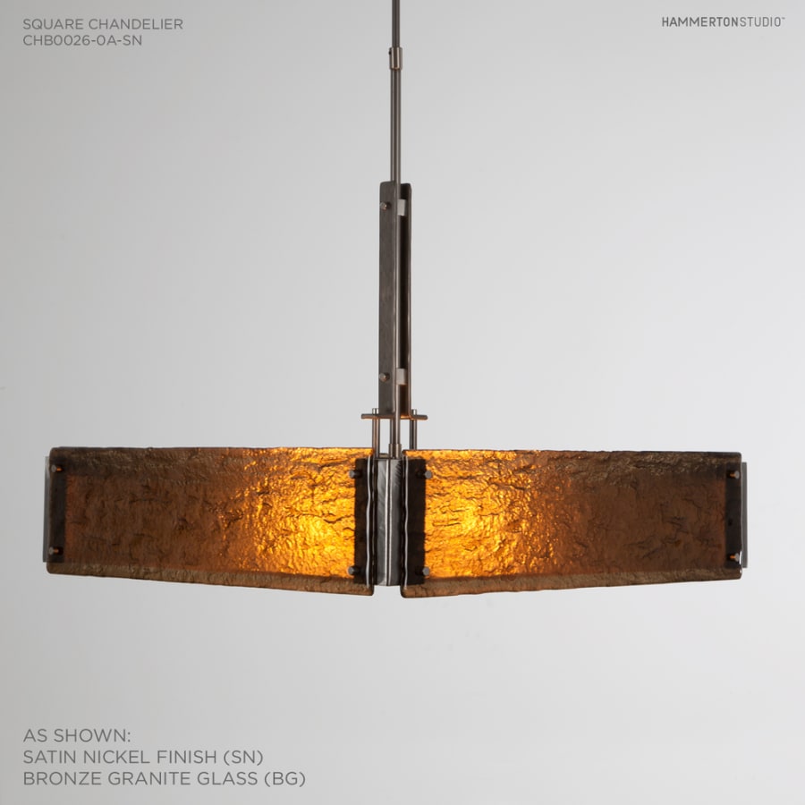 Hammerton Studio Urban Loft 24" Wide Artisan Crafted Chandelier with Hand Textured Glass