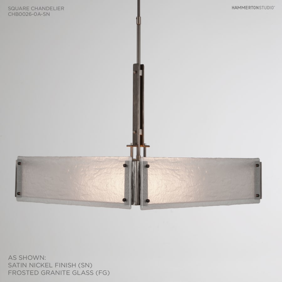 Hammerton Studio Urban Loft 24" Wide Artisan Crafted Chandelier with Hand Textured Glass