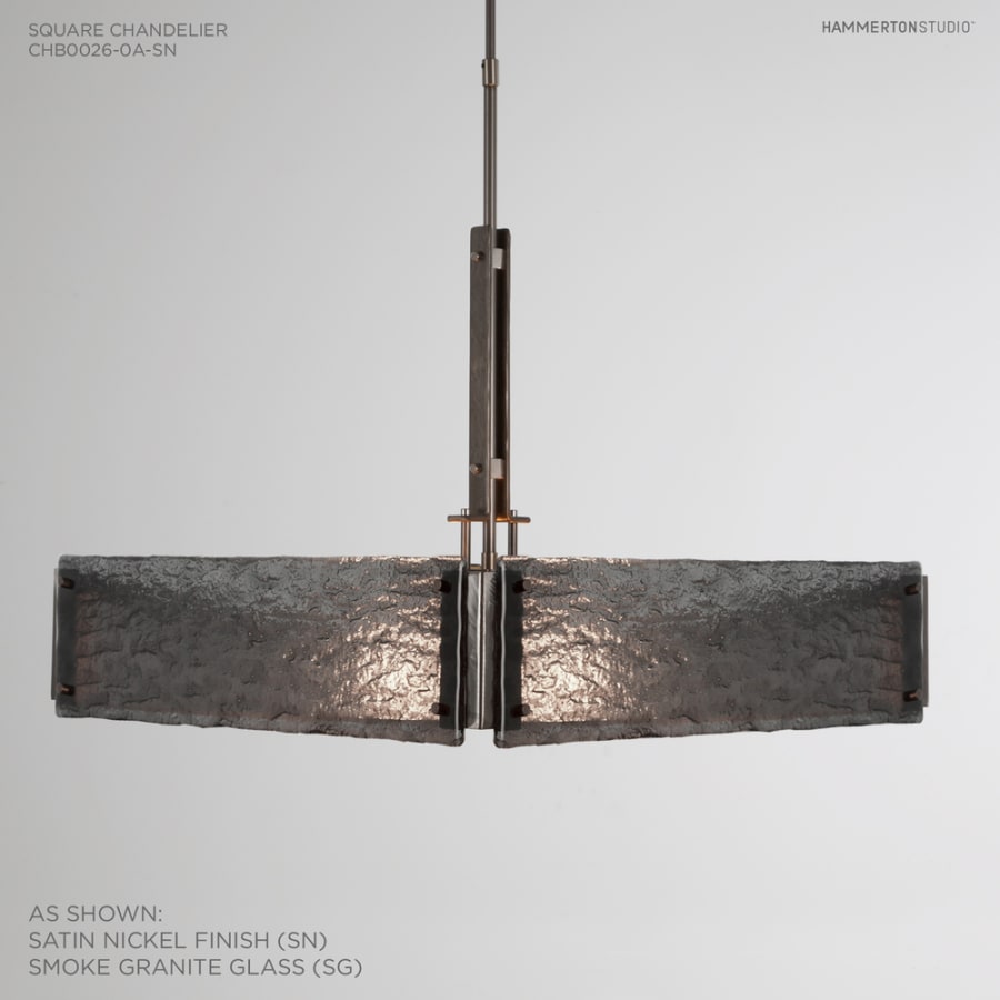Hammerton Studio Urban Loft 24" Wide Artisan Crafted Chandelier with Hand Textured Glass