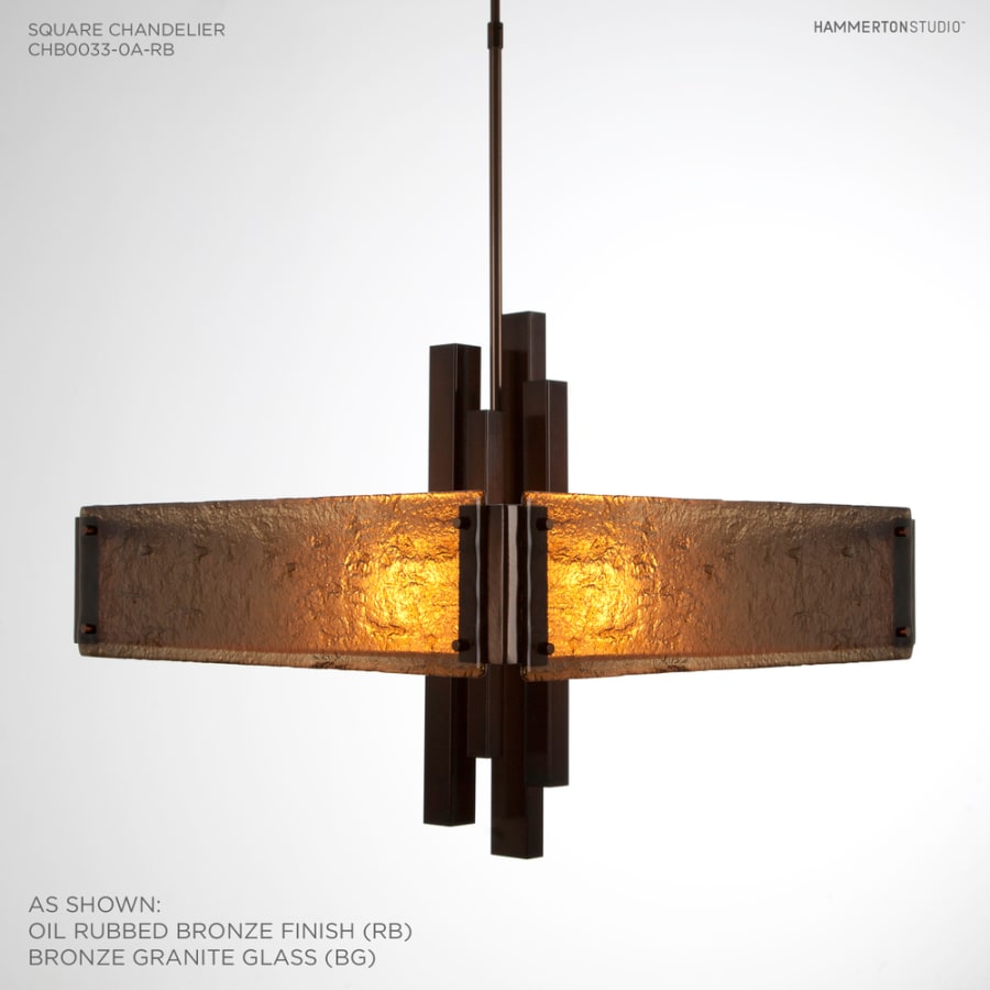 Hammerton Studio Carlyle 24" Wide Artisan Crafted Chandelier with Hand Textured Glass