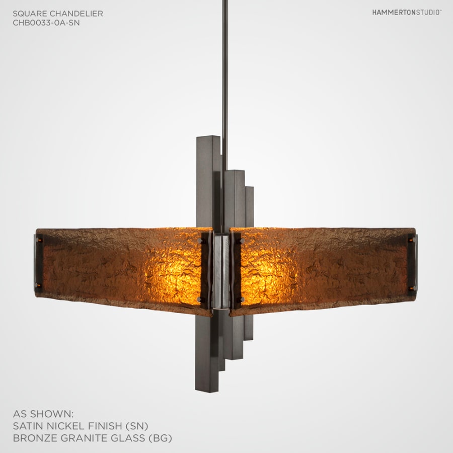 Hammerton Studio Carlyle 24" Wide Artisan Crafted Chandelier with Hand Textured Glass