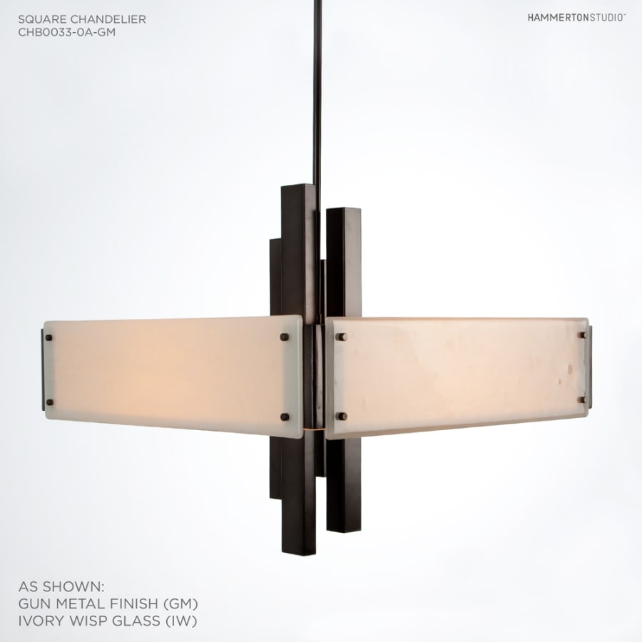 Hammerton Studio Carlyle 24" Wide Artisan Crafted Chandelier with Hand Textured Glass