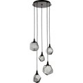 Hammerton Studio Gem 22" Wide 5 Light Hand Blown Glass LED Pendant