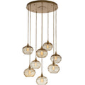 Hammerton Studio Coppa 29" Wide Artisan Crafted Optic Glass 8 Light Pendant