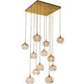 Hammerton Studio Coppa 36" Wide Artisan Crafted Optic Glass 12 Light Pendant
