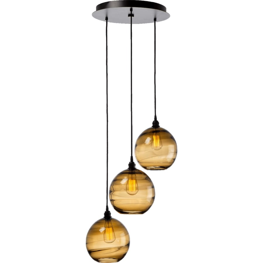 Hammerton Studio Terra 21" Wide Artisan Crafted Optic Glass 3 Light Pendant