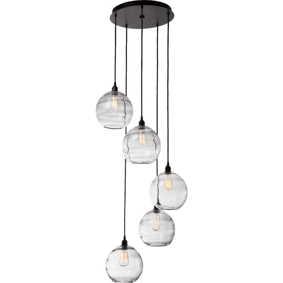 Hammerton Studio Terra 23" Wide Artisan Crafted Optic Glass 5 Light Pendant