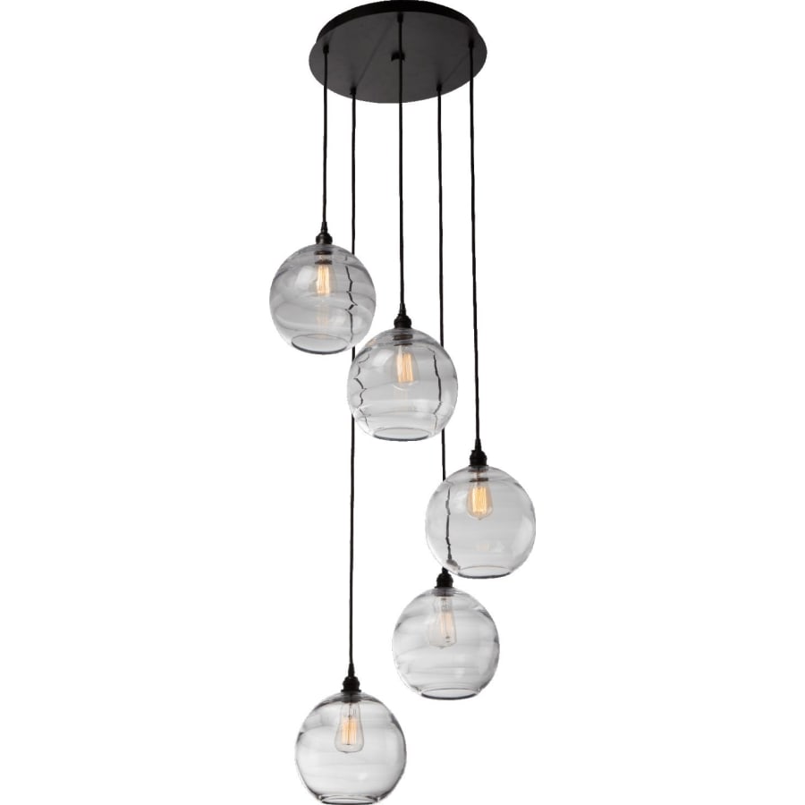 Hammerton Studio Terra 23" Wide Artisan Crafted Optic Glass 5 Light Pendant