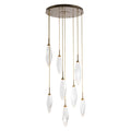 Hammerton Studio Rock Crystal 26" Wide 8 Light Hand Blown Glass Linear LED Pendant