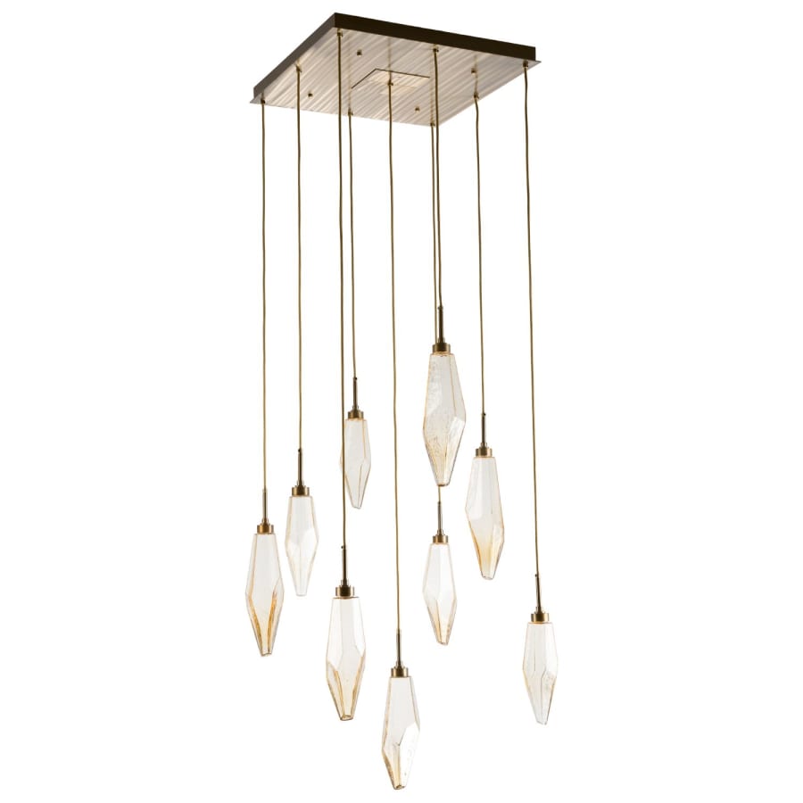 Hammerton Studio Rock Crystal 26" Wide 9 Light Hand Blown Glass Linear LED Pendant