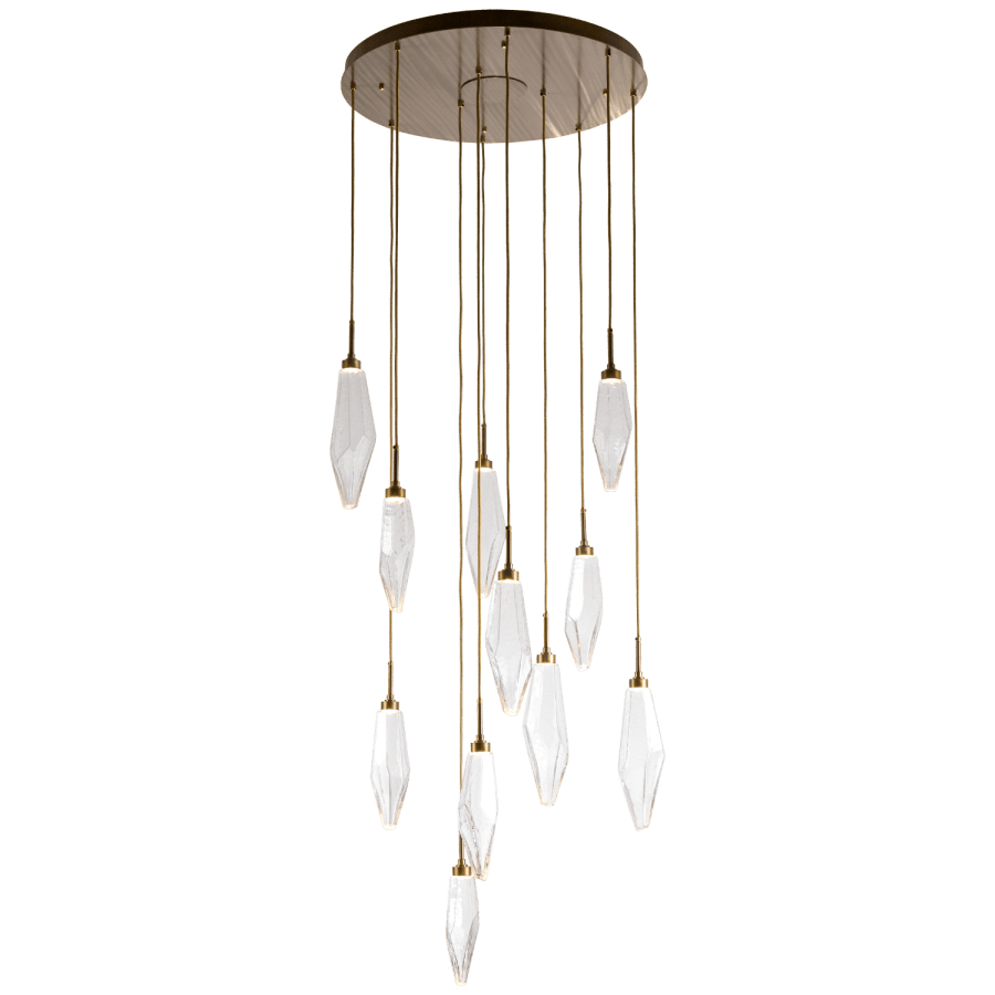 Hammerton Studio Rock Crystal 32" Wide 11 Light Hand Blown Glass Linear LED Pendant