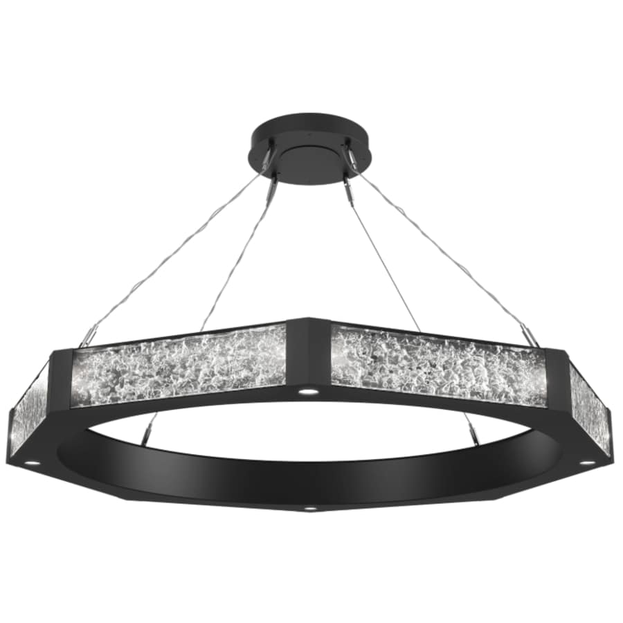 Hammerton Studio Glacier Single Light 48" Wide LED Ring Chandelier with Cast Glass Shades
