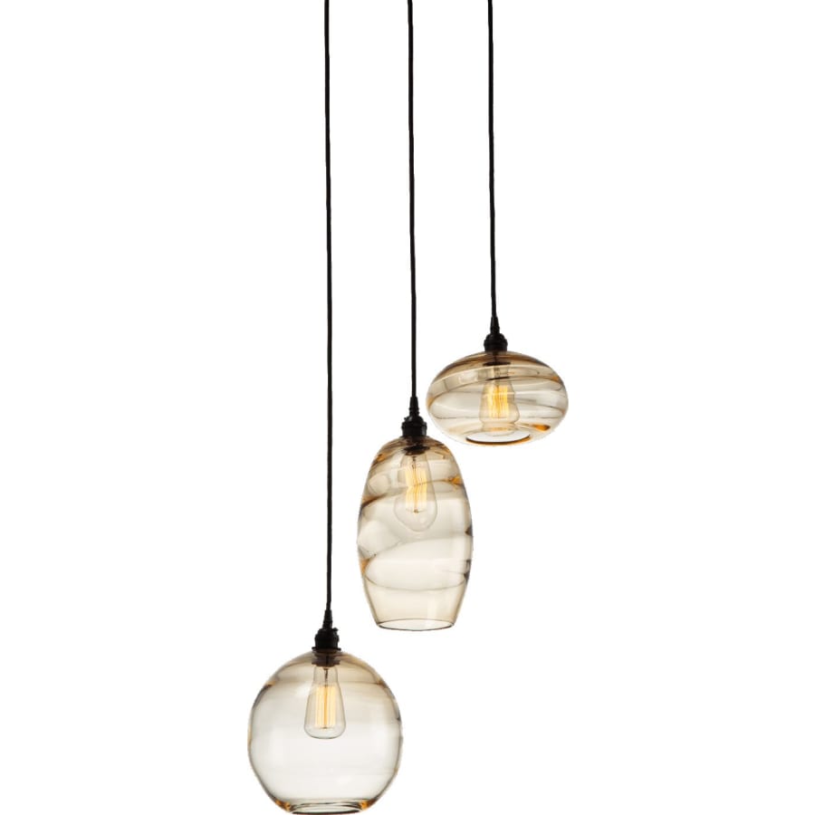 Hammerton Studio Misto 21" Wide Artisan Crafted Optic Glass 3 Light Pendant