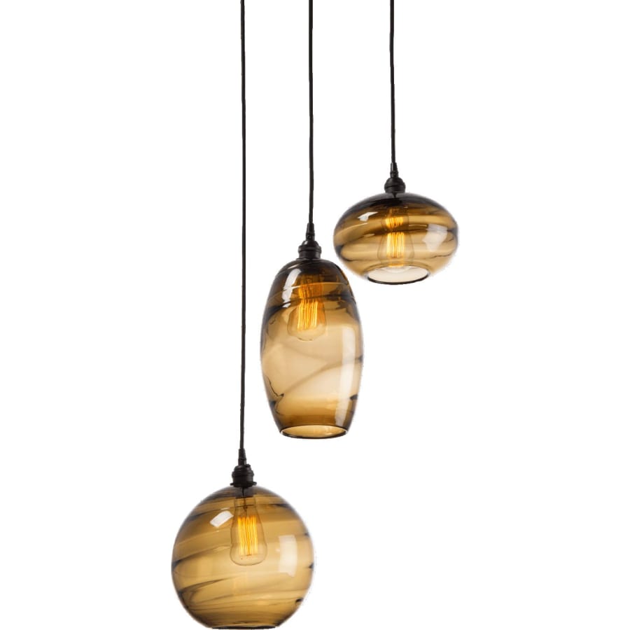 Hammerton Studio Misto 21" Wide Artisan Crafted Optic Glass 3 Light Pendant