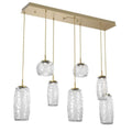 Hammerton Studio Vessel Linear 7 Pendant Chandelier with Clear Glass