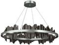 Hildene 38"W Oil Rubbed Bronze Accented Circular Standard LED Pendant