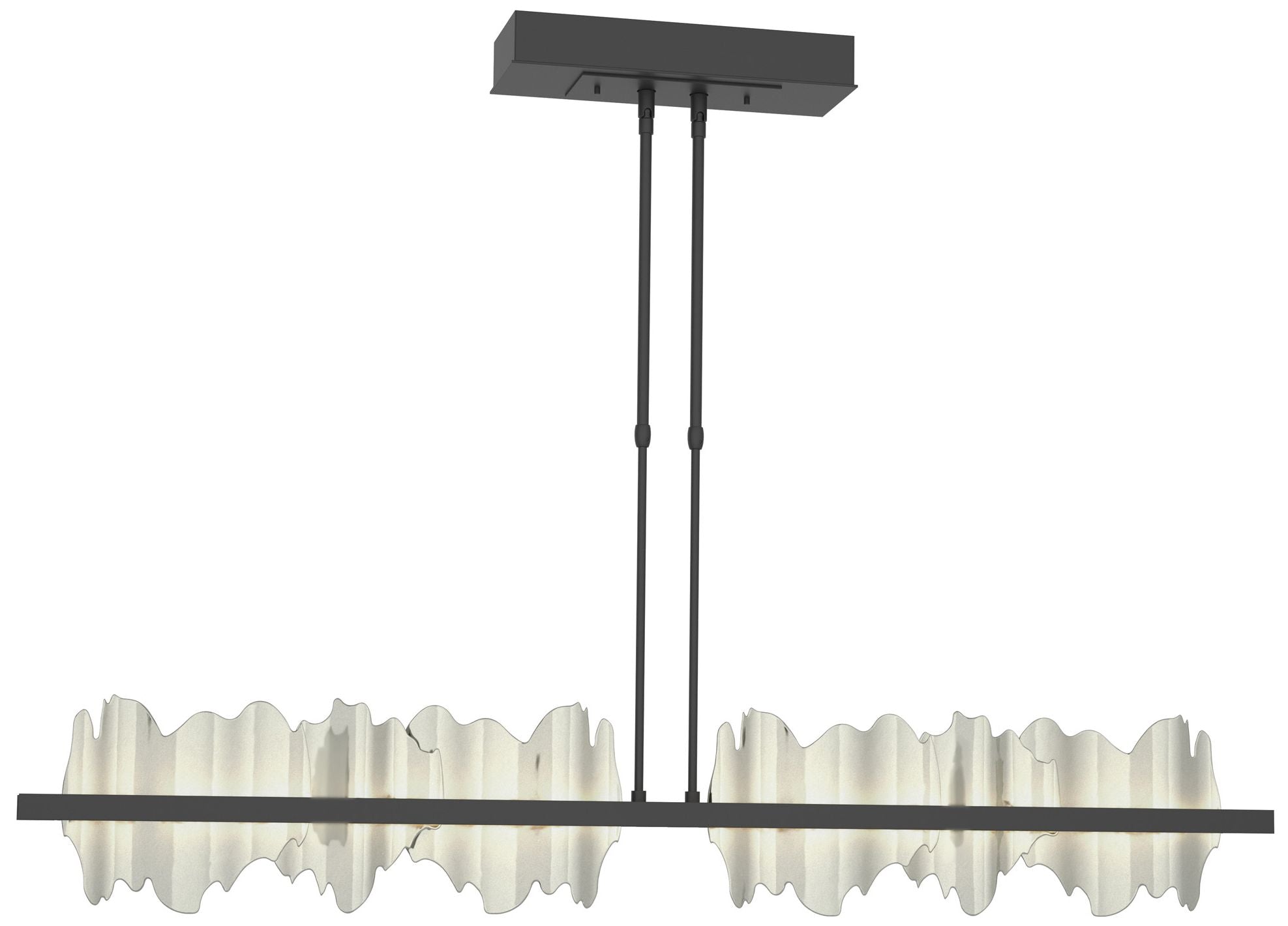 Hildene 51.9" Black & Sterling Short LED Pendant