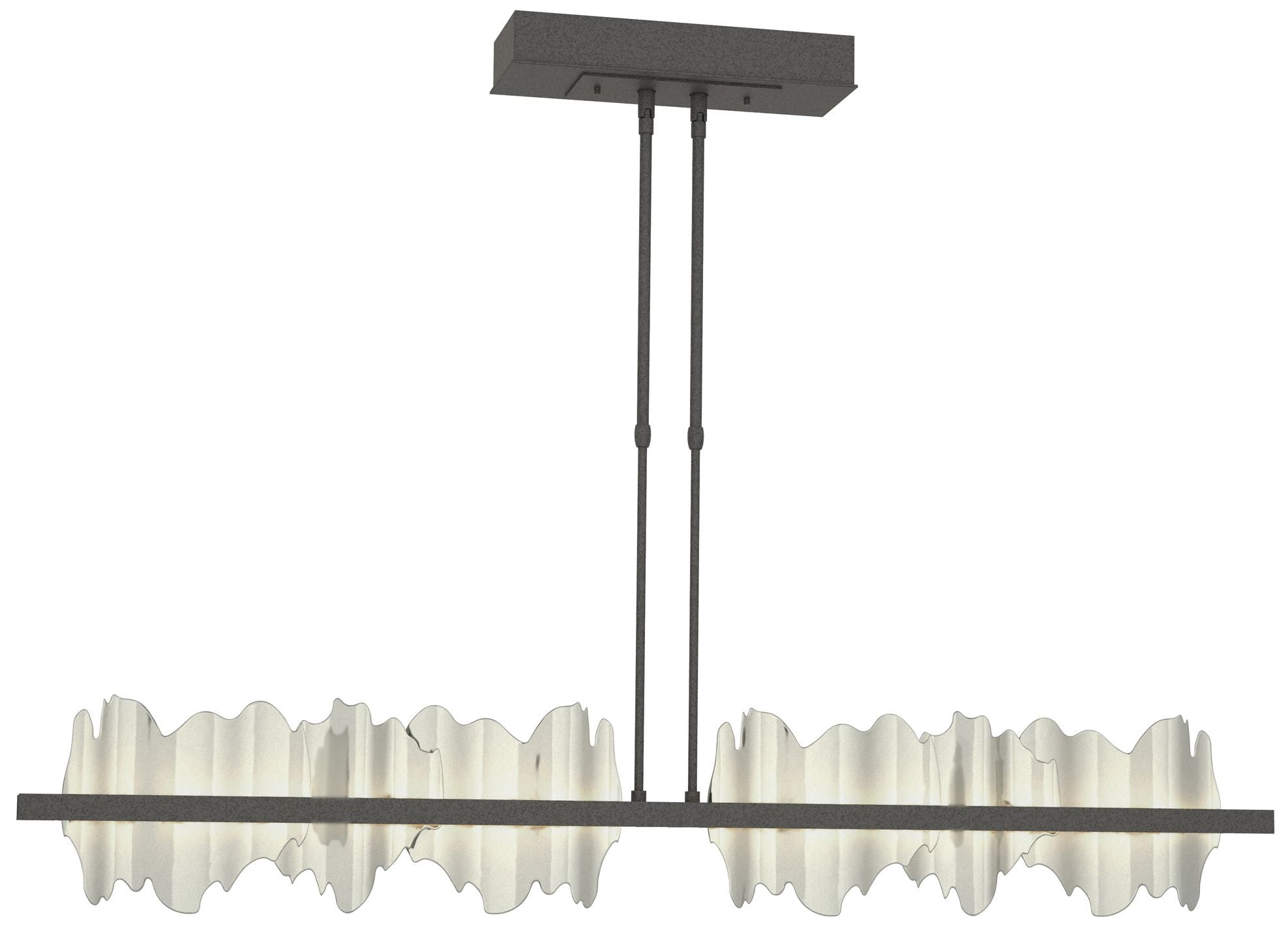Hildene 51.9" Natural Iron & Sterling Long LED Pendant