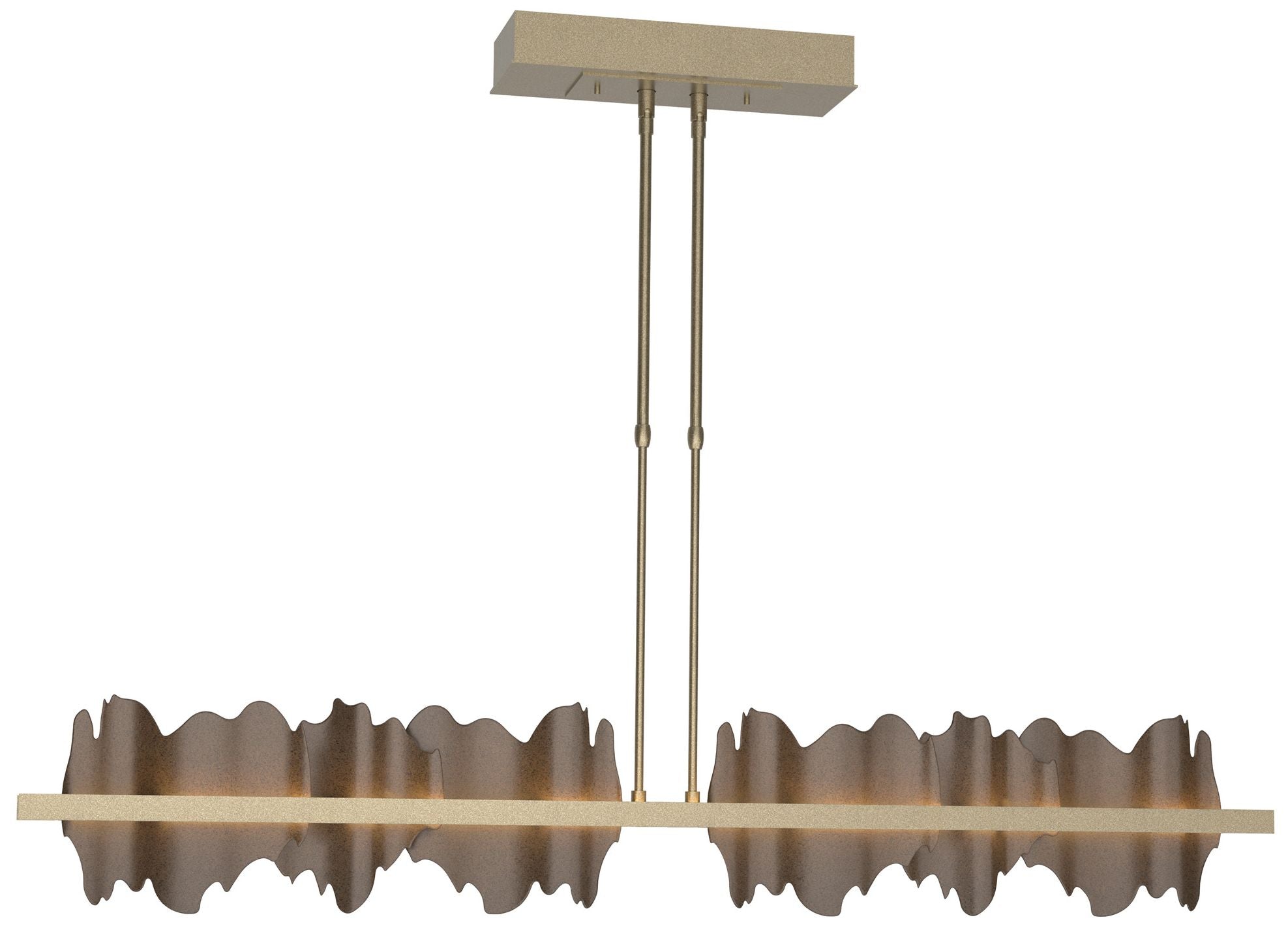 Hildene 51.9" Soft Gold & Bronze Long LED Pendant