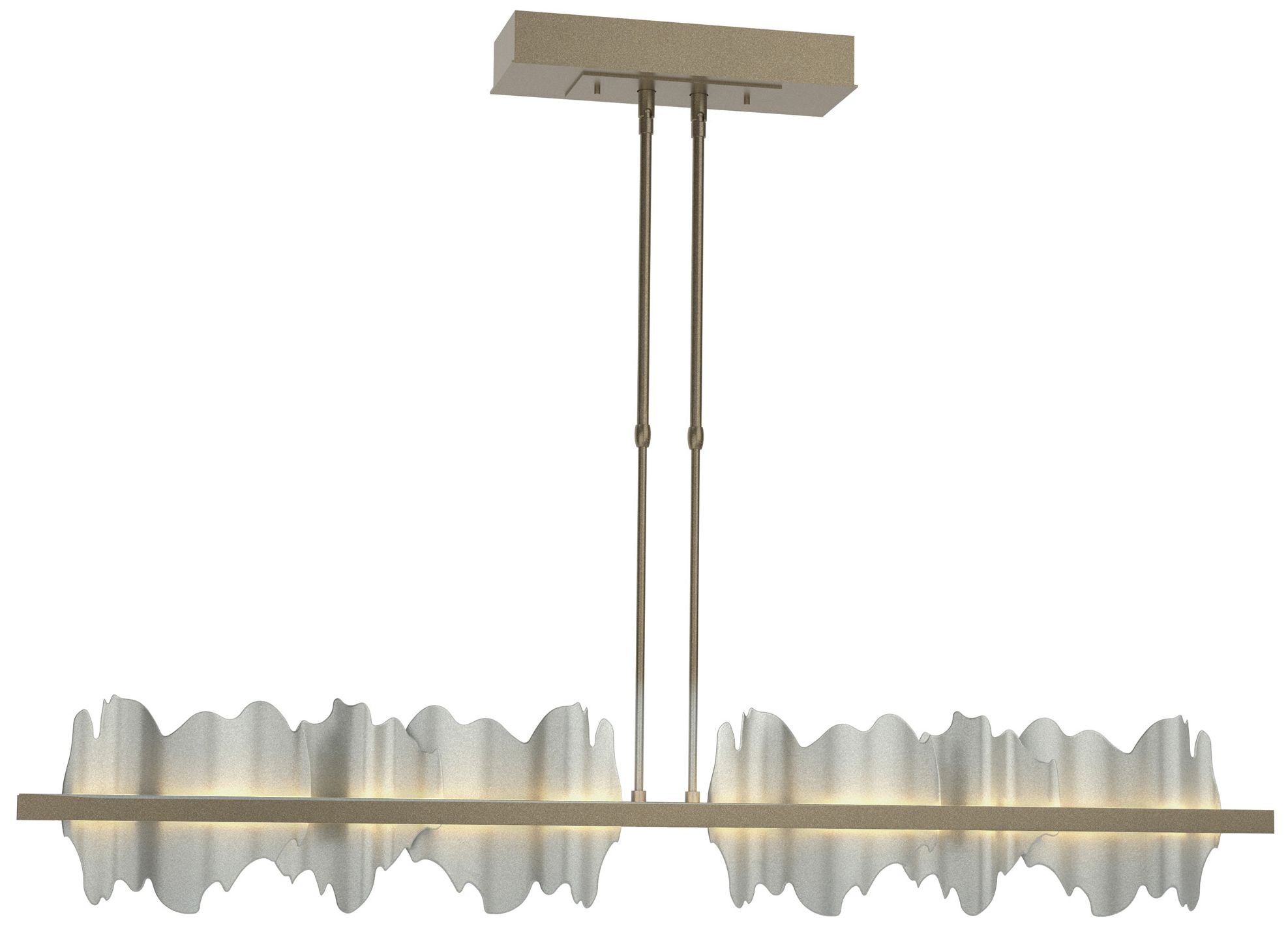 Hildene 51.9" Soft Gold & Vintage Platinum Short LED Pendant