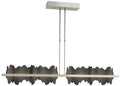 Hildene 51.9" Sterling & Black Long LED Pendant