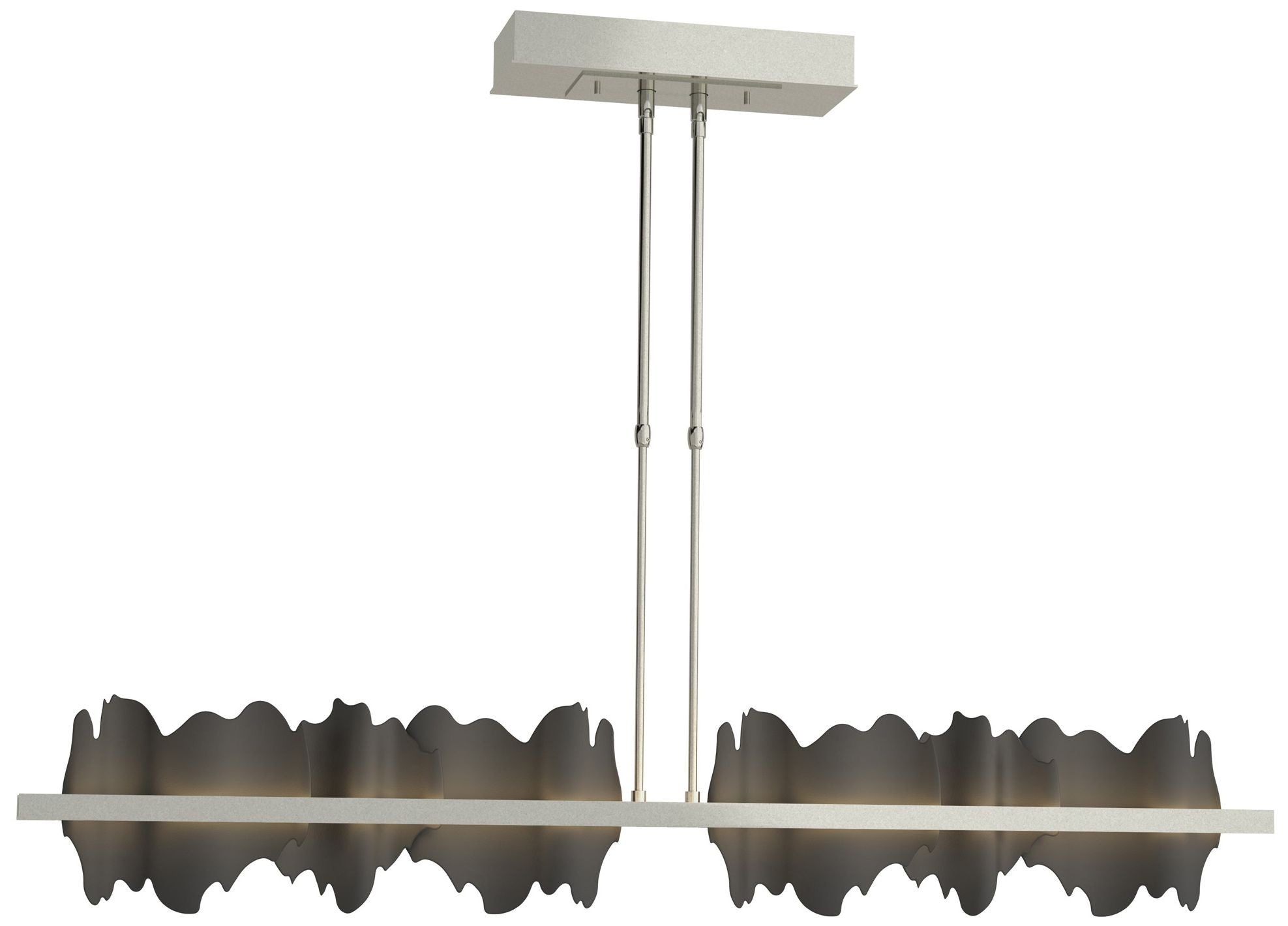 Hildene 51.9" Sterling & Black Short LED Pendant