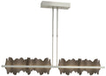 Hildene 51.9" Sterling & Bronze Short LED Pendant