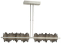 Hildene 51.9" Sterling & Dark Smoke Long LED Pendant