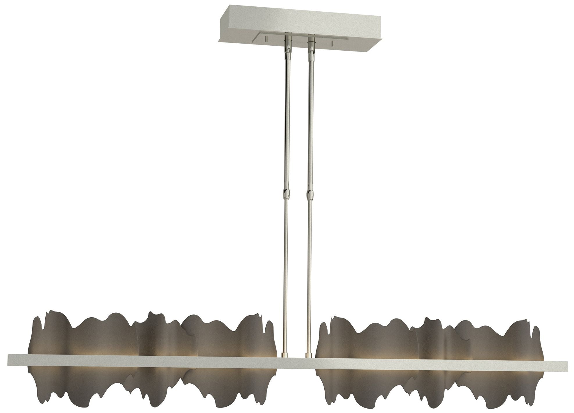 Hildene 51.9" Sterling & Dark Smoke Short LED Pendant