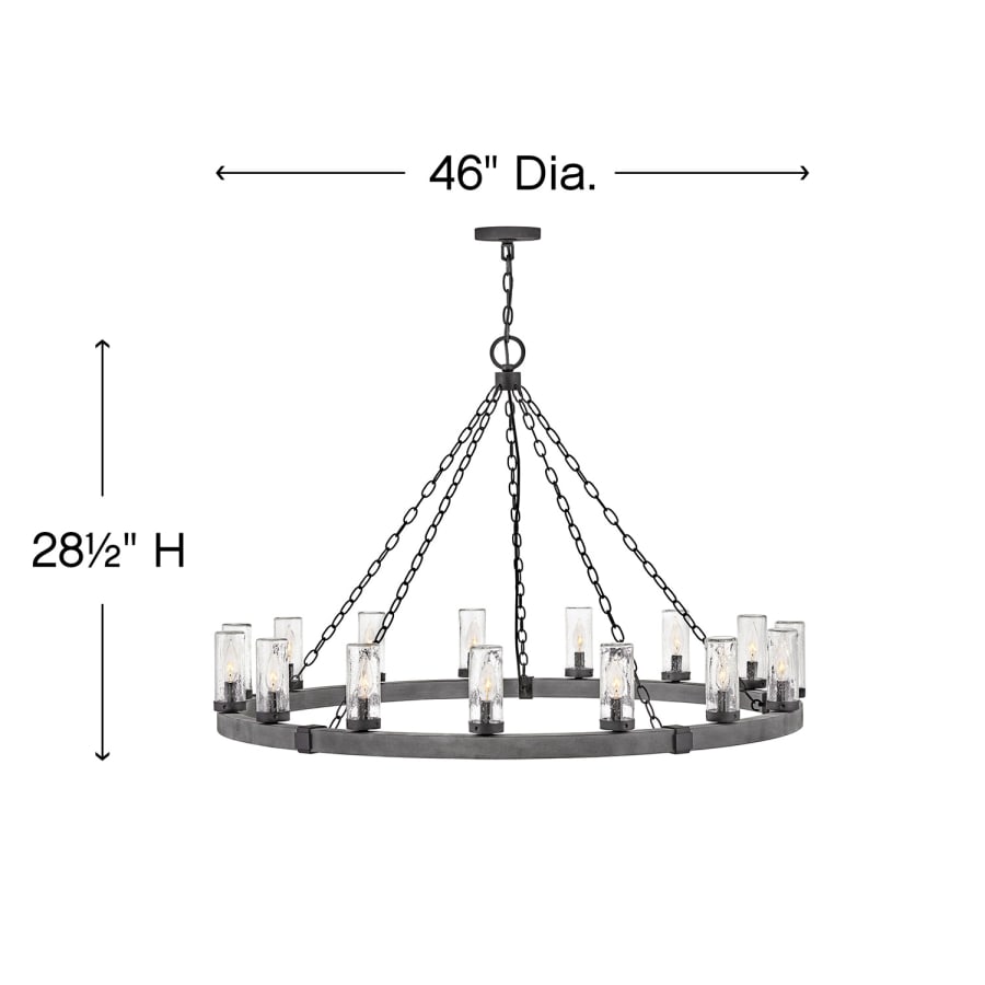 Hinkley Lighting Sawyer 15 Light 46" Wide Open Air Outdoor Chandelier