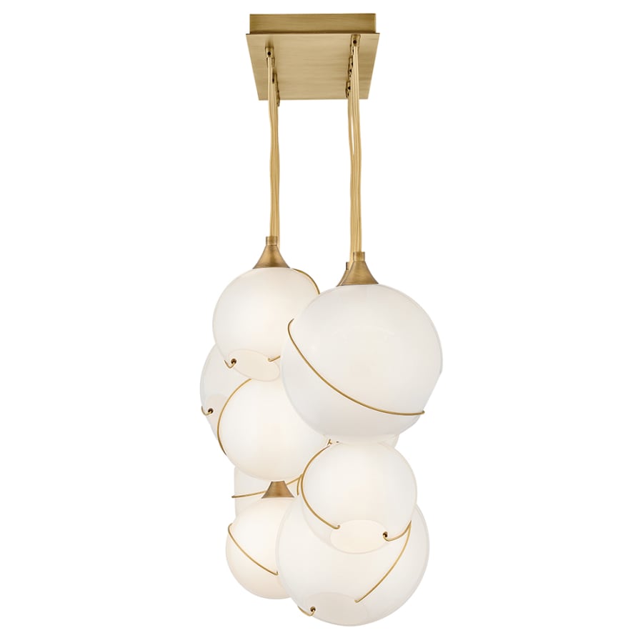 Hinkley Lighting Skye 13 Light 60" Wide Linear Pendant with Glass Shades