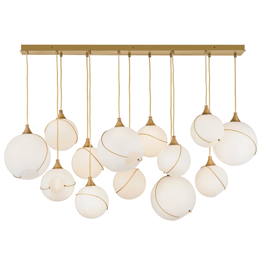 Hinkley Lighting Skye 13 Light 60" Wide Linear Pendant with Glass Shades