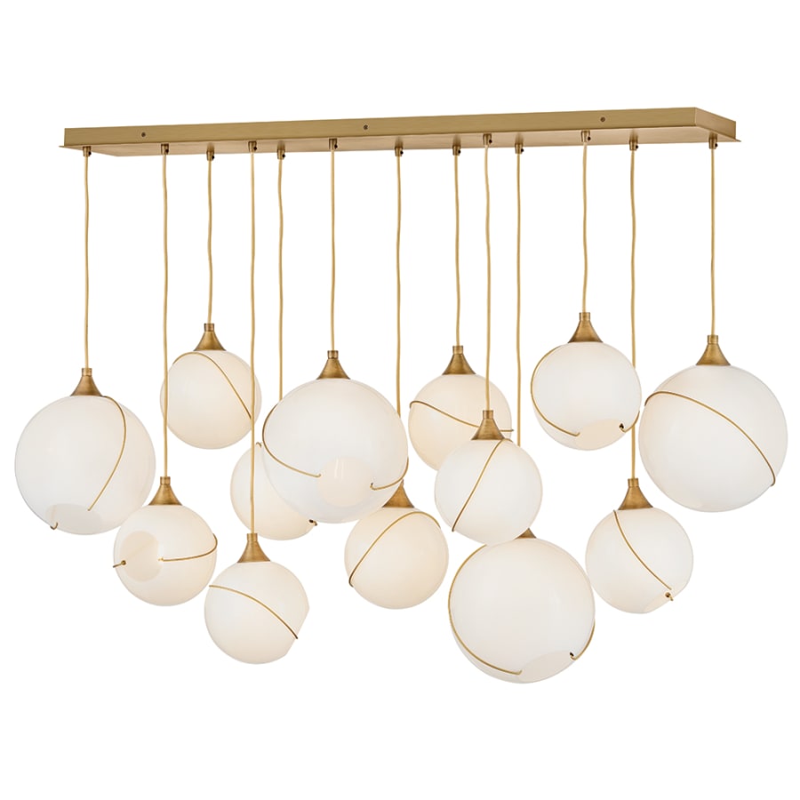 Hinkley Lighting Skye 13 Light 60" Wide Linear Pendant with Glass Shades