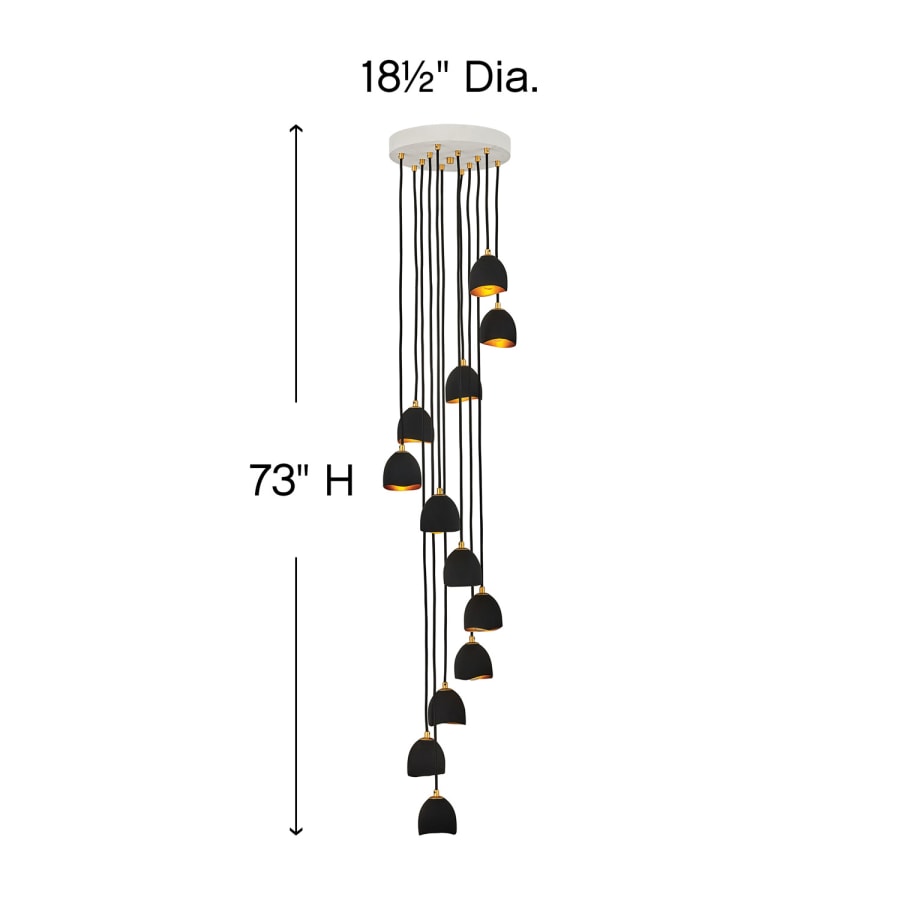 Hinkley Lighting Nula 12 Light 60" Wide Lisa McDennon Multi Light Pendant
