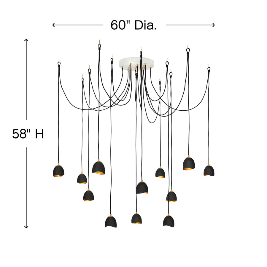 Hinkley Lighting Nula 12 Light 60" Wide Lisa McDennon Multi Light Pendant